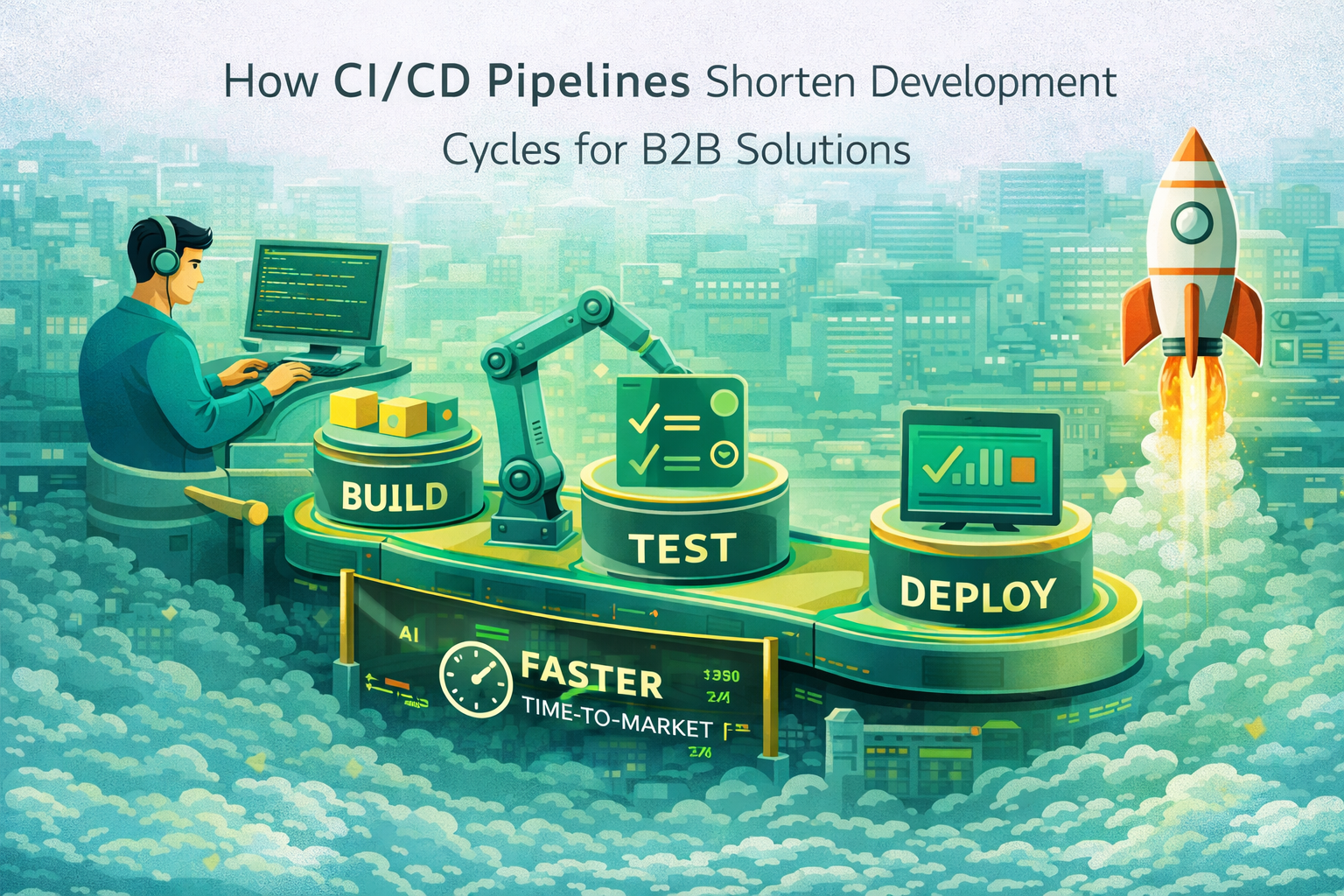 How CI/CD Pipelines Shorten Development Cycles for B2B Solutions